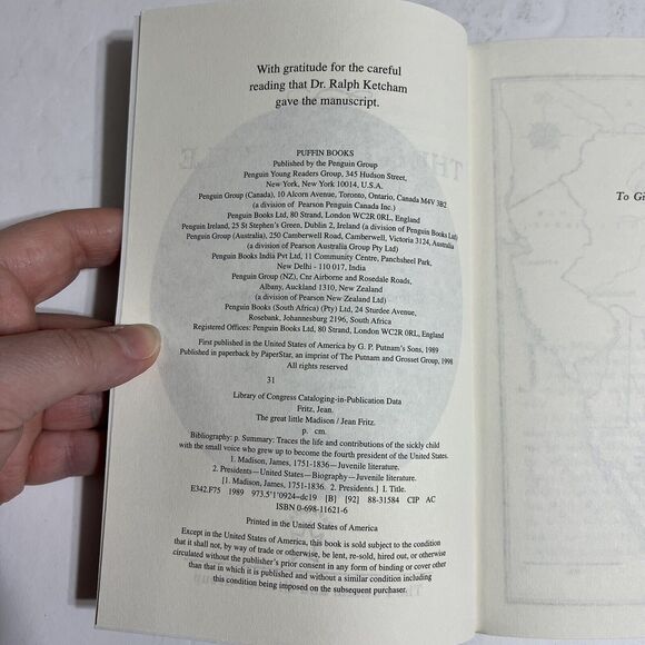 The Great Little Madison Unforgettable Americans Series by Jean Fritz paperback - Picture 3 of 10